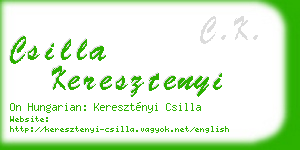 csilla keresztenyi business card